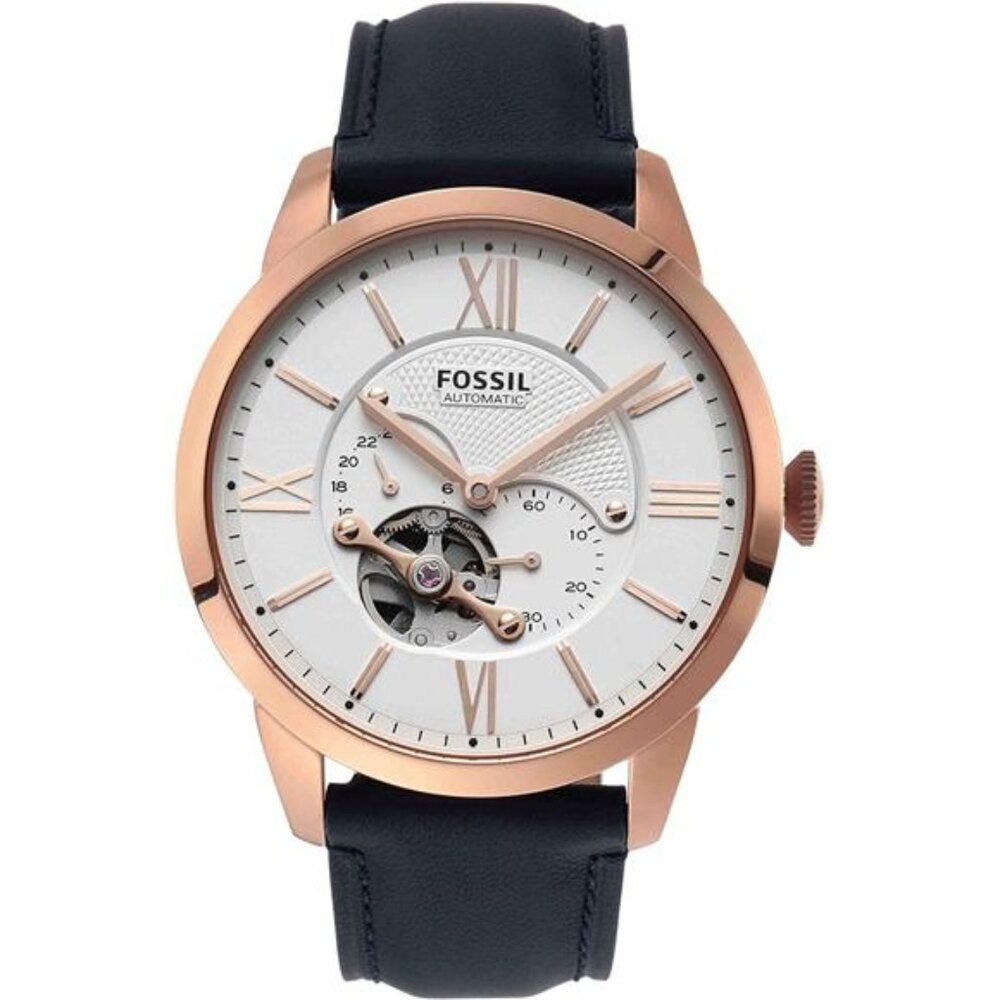 Men's Automatic Watch with Mechanical Movement and Skeleton Dial
